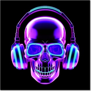 Neon Purple Gothic Grins Posters and Art